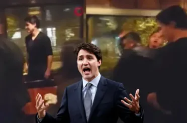 Kanada Başbakanı Trudeu'ya Gazze için : "Elleriniz kanlı" ve "Özgür Filistin" protestosu