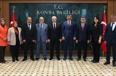Konya Valisi İbrahim Akın Muhtar Derneklerinin Temsilcilerini Kabul Etti