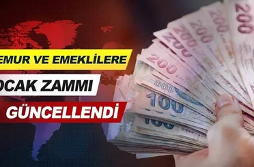 Memur ve emeklilere Ocak zammı güncellendi.