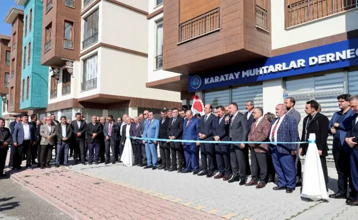 Karatay Muhtarlar Derneği’nin Yeni Hizmet Binası Açıldı