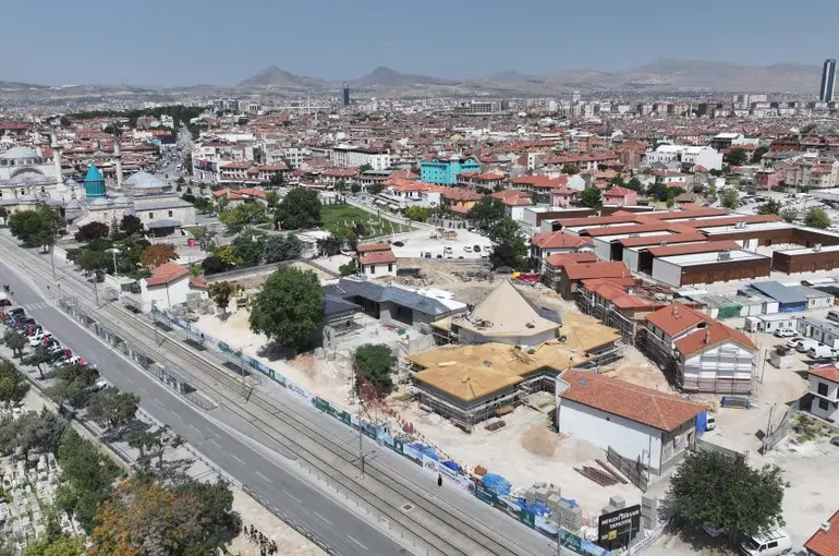 Konya'da Mevlevi Dergâhı Yükseliyor: İnşaatın Yüzde 45'i Tamamlandı!