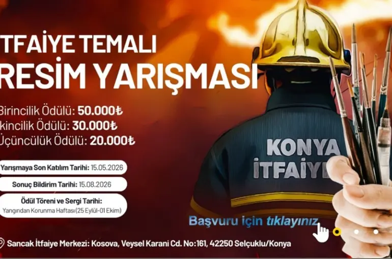 Konya’da Üniversitelilere “İtfaiye” Temalı Ödüllü Resim Yarışması