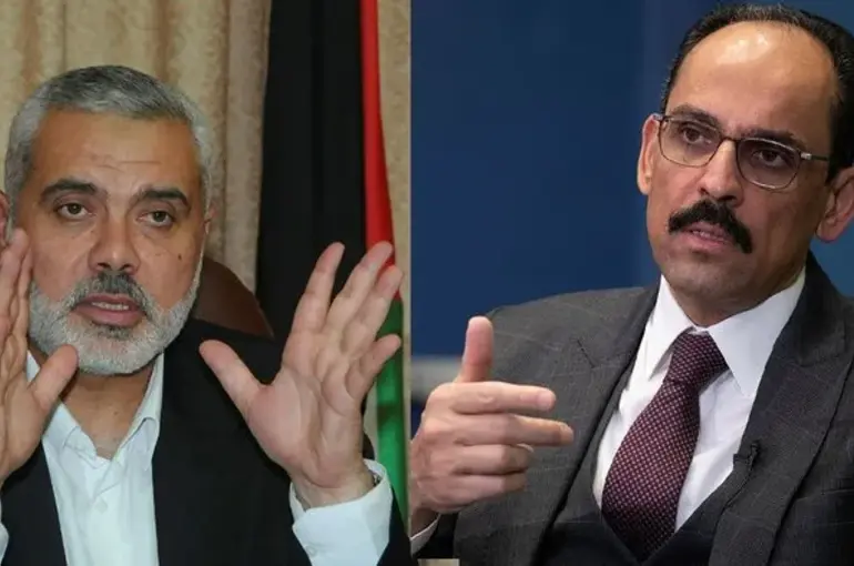 MİT Başkanı İbrahim Kalın, Bağımsız Filistin için İsmail Haniye ile görüştü